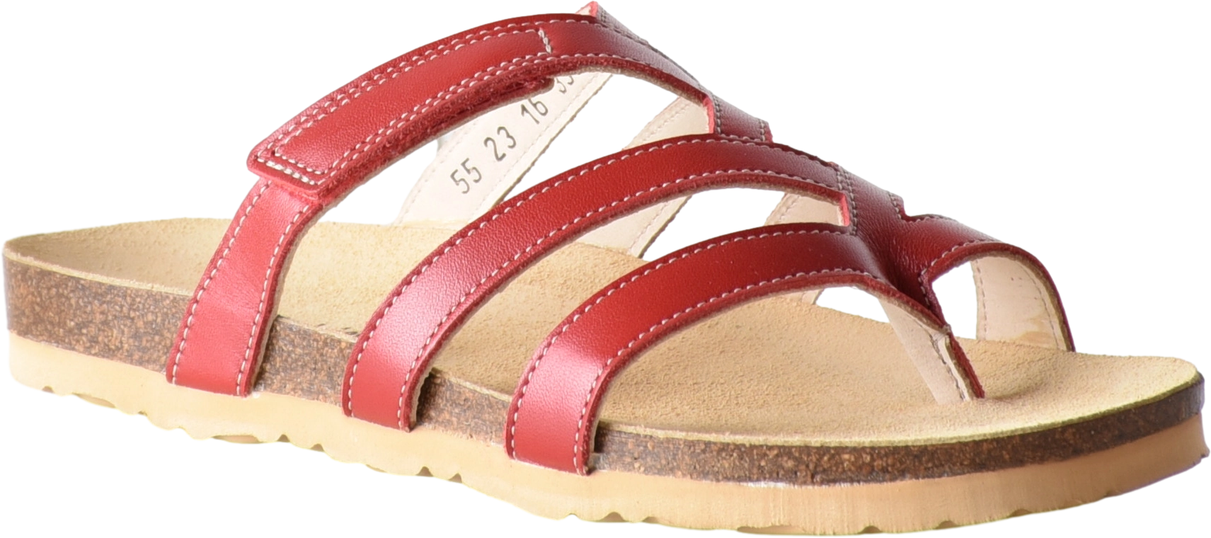 Waldviertler, Damenschuhe, Sandalen, Schuhe, Schuhe mit Klettverschluss, Sommerschuhe, Rot, Air Line