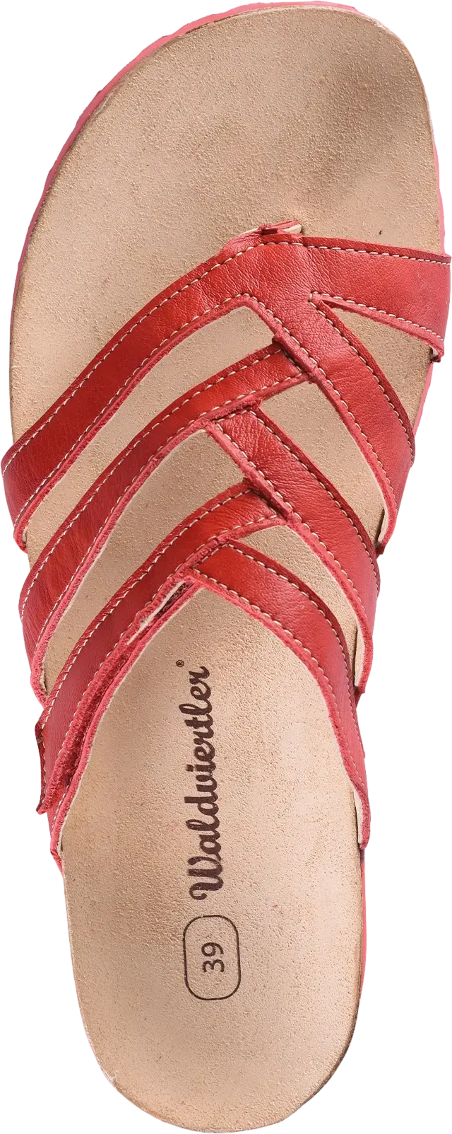Waldviertler, Damenschuhe, Sandalen, Schuhe, Schuhe mit Klettverschluss, Sommerschuhe, Rot, Air Line
