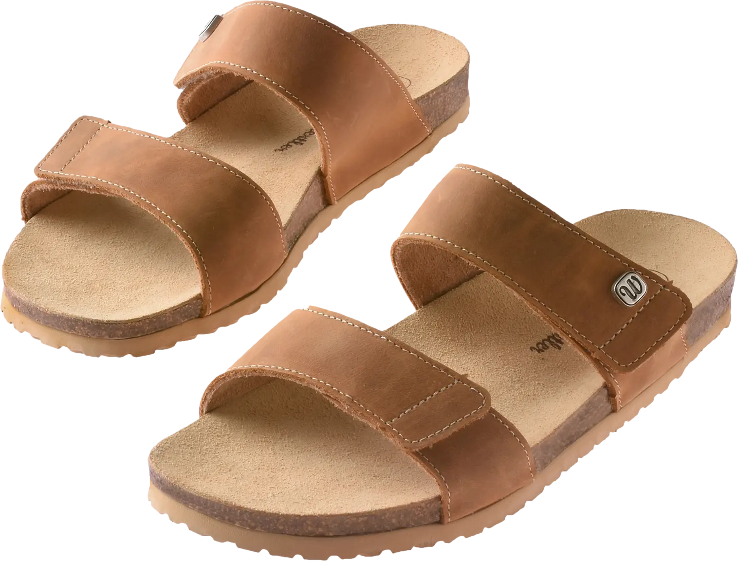 Waldviertler, Damenschuhe, Hausschuhe, Sandalen, Schuhe, Schuhe mit Klettverschluss, Sommerschuhe, Braun, Eight days a week Damen