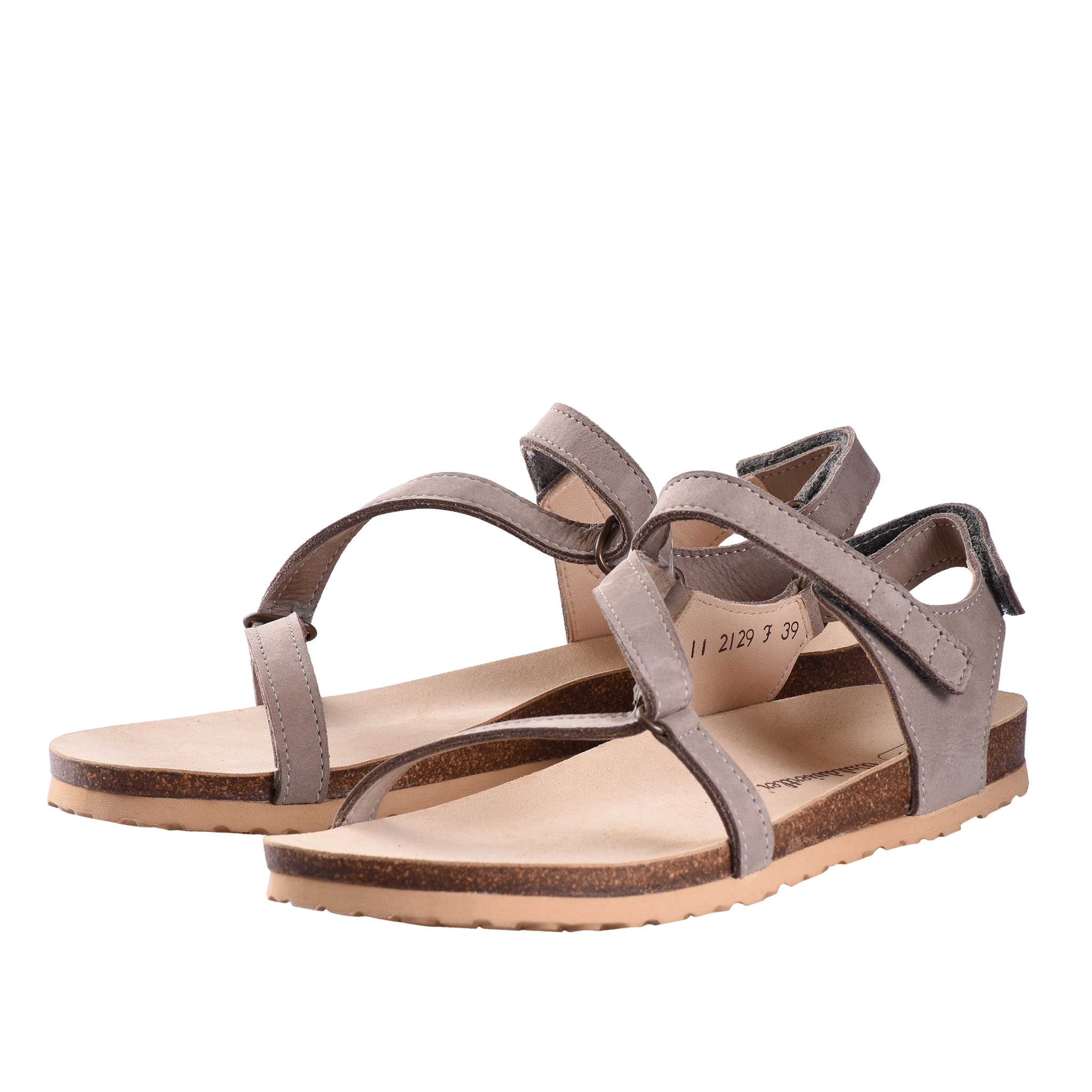 Waldviertler, Damenschuhe, Sandalen, Schuhe, Schuhe mit Klettverschluss, Sommerschuhe, Grau, Frau Neuner