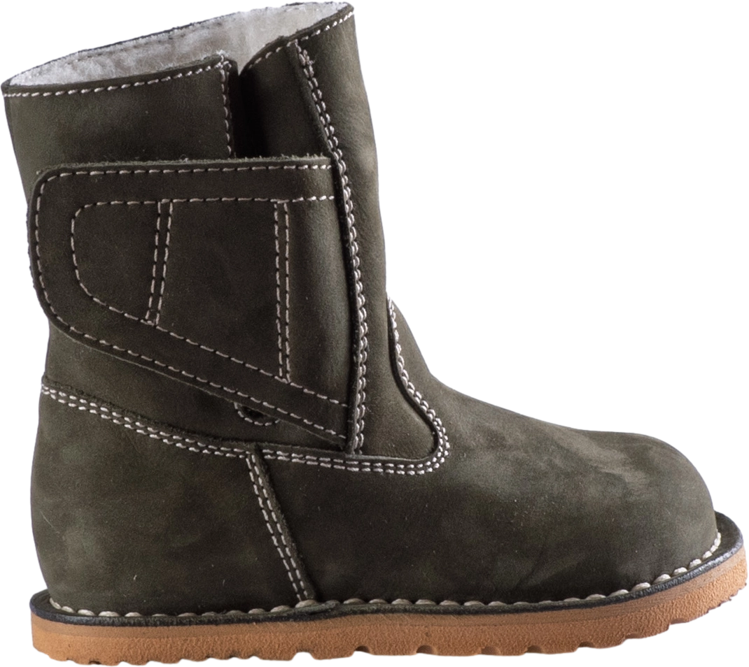 Waldviertler, Geh Gu Ti Gut 24-35, Kinderschuhe, Schuhe, Schuhe mit Klettverschluss, Stiefel-Boots, Winterschuhe, Grün, GGG Art 9