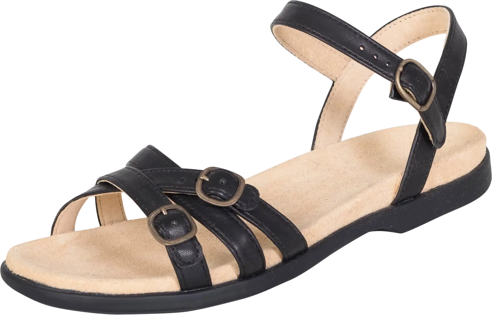 Waldviertler, Sandalen, Schuhe, Sommerschuhe, Schwarz, Papallona