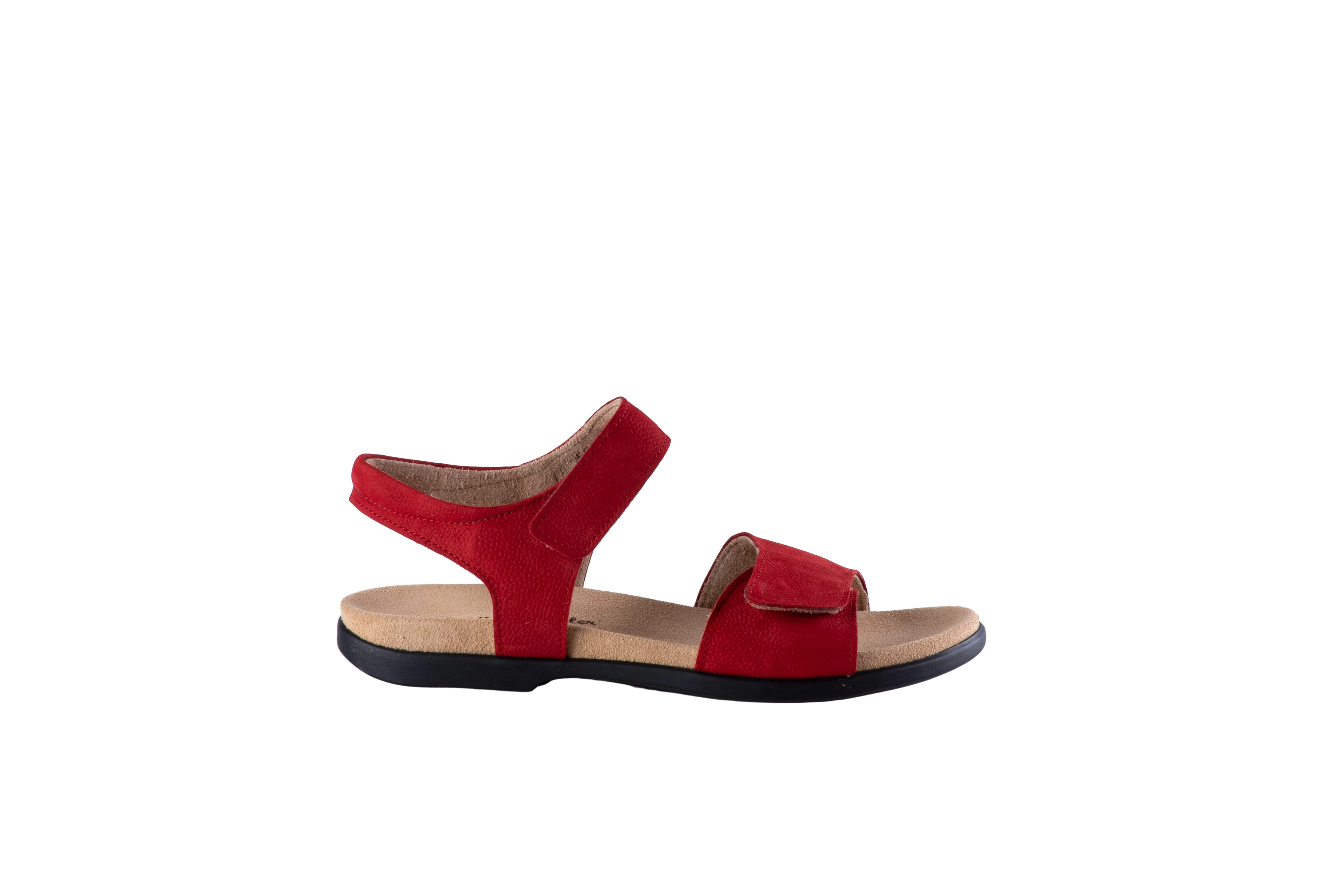 Waldviertler, Damenschuhe, Sandalen, Schuhe, Schuhe mit Klettverschluss, Sommerschuhe, Rot, Pillango 20
