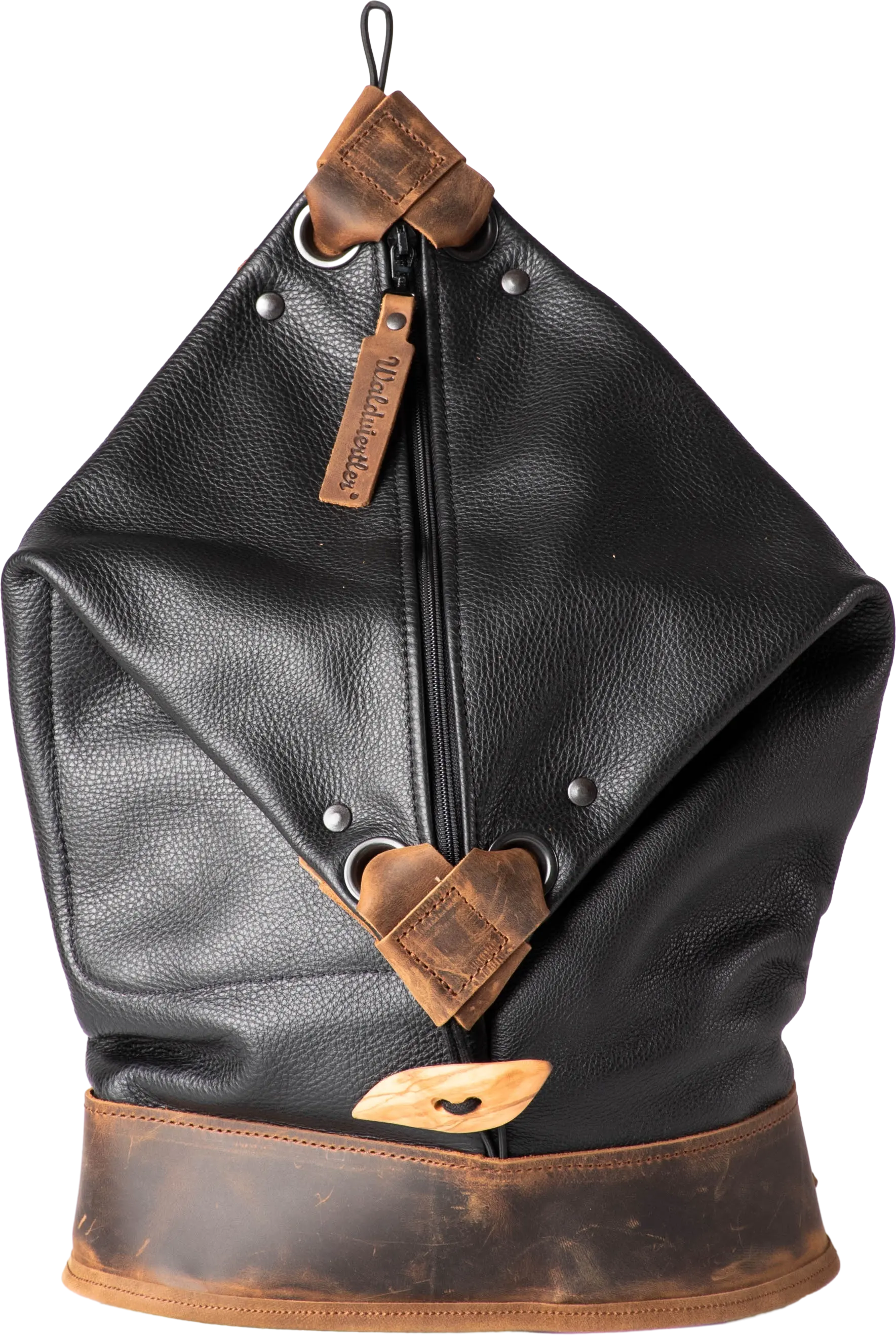 Waldviertler, Rucksäcke, Taschen, Schwarz, Seebag Leder Piccolo