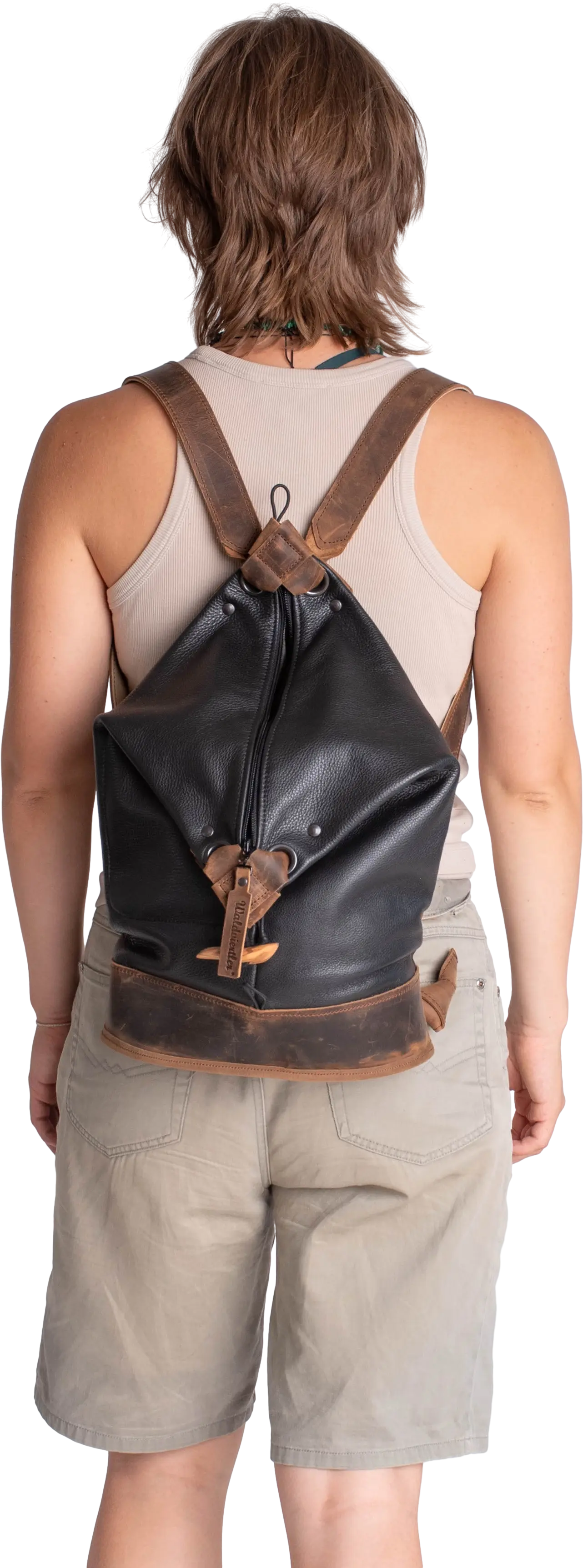 Waldviertler, Rucksäcke, Taschen, Schwarz, Seebag Leder Piccolo