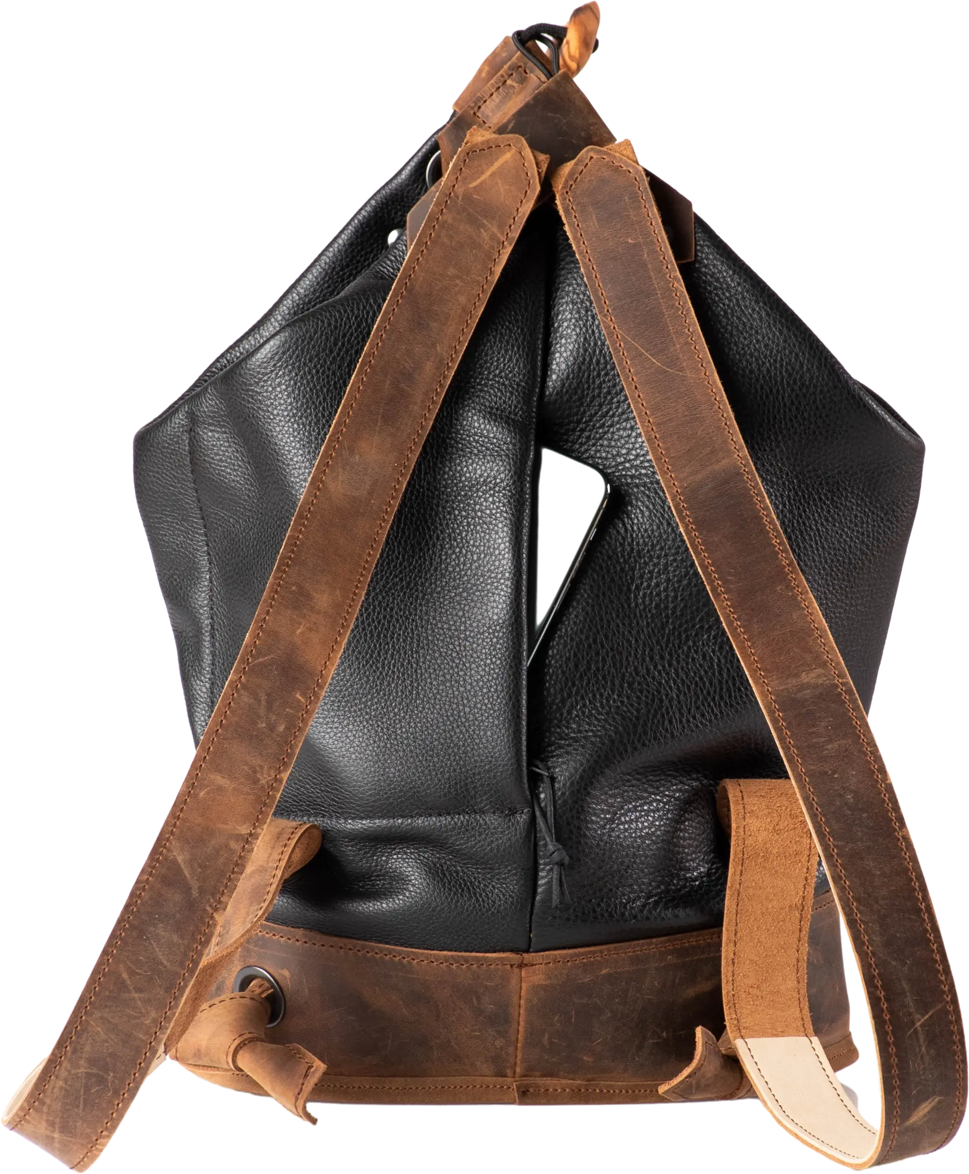 Waldviertler, Rucksäcke, Taschen, Schwarz, Seebag Leder Piccolo